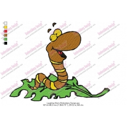 Laughing Worm Embroidery Design
